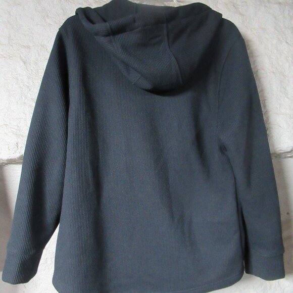 Time and Tru Grey Fleece-Lined Zip Up Jacket Size L - Picture 4 of 9